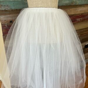 White Tulle Dance Skirt or Crinoline Slip